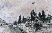 Johann Barthold Jongkind willebroek canal oil on canvas